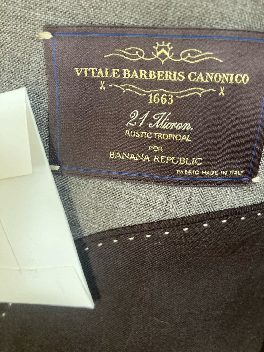Banana Republic Vitale Barberis Canónico wool Men's- Tailored Sport Coat Taupe - Picture 5 of 16